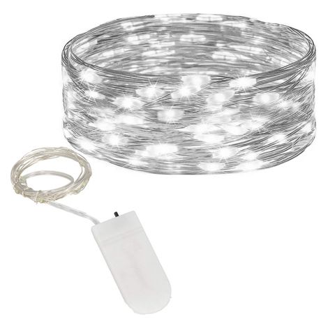 Luci per albero di Natale 10 LED a batteria bianco freddo
