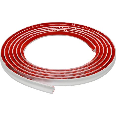 Moulure Quart De Rond - PVC Souple Auto-Adhésif - 5 m - 12 mm x 9 mm - Pour Joints Muraux Intérieurs - Blanc (1/5)