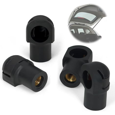 Extrémité de ressort à gaz avec filetage intérieur M6 - Adaptateur pour balle de 10 mm, connecteur pour vérin à gaz pour coffre, capot, camping-car et hayon de voiture, facile à installer (4 pièces) (1/5)