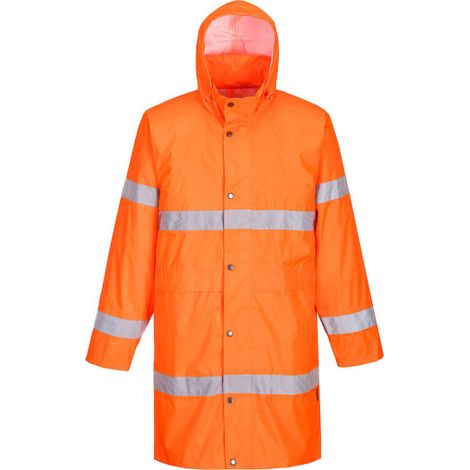 Gabardina impermeable de alta visibilidad 100 cm, colores flúor H442 XS Naranja