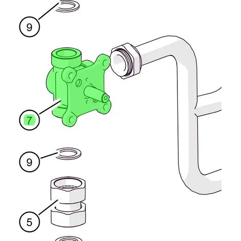 ETA 3-Weg-Mischer AG 1 kv=13 Messing-Gehäuse, Außengewinde - 60808-01&quot