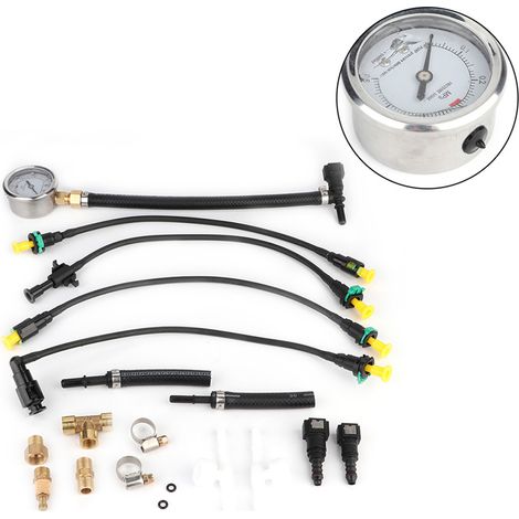 Jauge de pression de carburant universelle, testeur de système d'alimentation, manomètre avec indicateur pour diagnostic moteur (1/5)