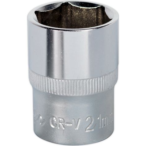 Sealey 21mm WallDrive Standard Length Chrome Socket 1/2""Sq Drive S1221