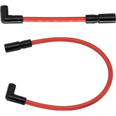 Compatible avec 2 pièces de modification pour moto : câbles de bougies d'allumage de remplacement, câbles d'allumage étanches, faciles à installer, rouges. (1/5)