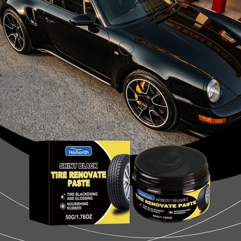 Car tire retreading paste, tire surface maintenance, wheel cleaning and brightening retreading care paste -- 50g