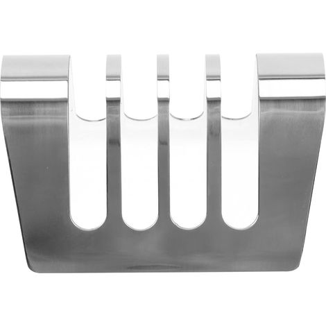 Porte-toasts en acier inoxydable avec 4 fentes, support de présentation pour pain grillé, petit-déjeuner, restaurant et buffet familial (1/5)