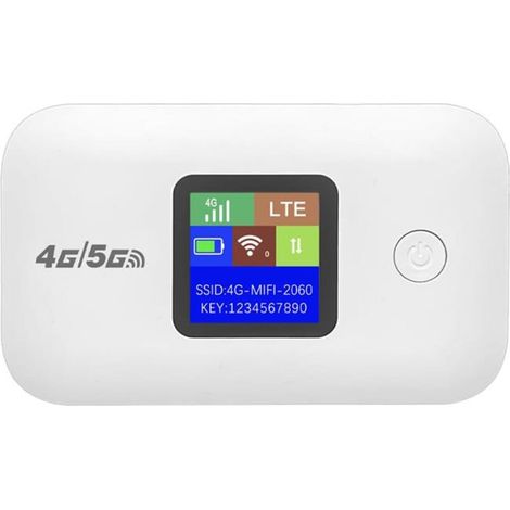 Mobile Wi-Fi router, portable broadband internet access point, travel Wi-Fi access point, portable router, white (1/5)