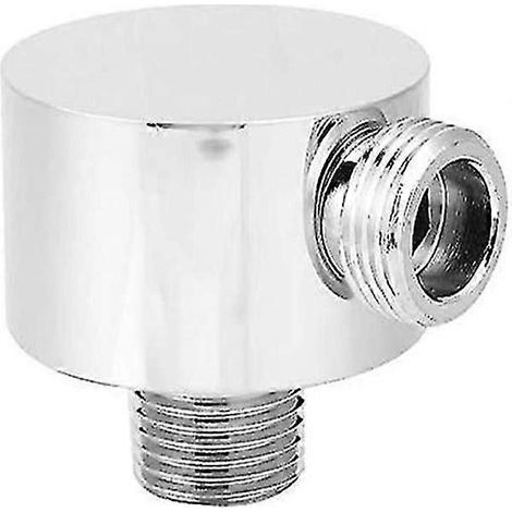 Adaptateur de raccord de pommeau de douche G1/2 en laiton chromé argenté, raccord de flexible de douche (1/5)