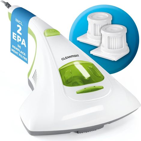 aspirateur d'acariens + 2 filtres EPA lumière UV-C aspirateur à Main pour Matelas, Nettoyeur d'acariens pour Personnes allergiques détruit 99,9% des acariens (1/5)