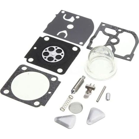 Kit de réparation de carburateur pour débroussailleuse ZAMA RB-100 STIHL HS45 FS55 FS38 BG45 : membrane, joint et poire d'amorçage.-AquaForge