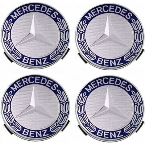 Wheel trims and rims Wheel trims compatible with Mercedes-Benz 75 mm - blue, set of 4 (1/5)