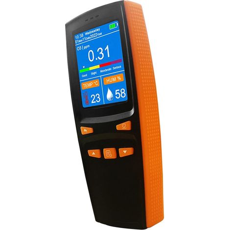 Détecteur d ' O3 à lecture fine avec écran multi-paramètres, échantillonneur portable, résolution 0, 001, vérifications de l ' équipement domestique de l ' atelier de laboratoire, écran LCD couleur (1/5)