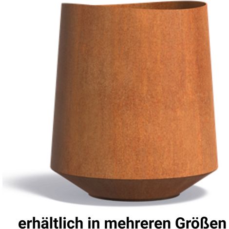 Adezz Velis aus Corten-Stahl Pflanzgefäß Pflanzkübel Blumentopf Blumenkübel