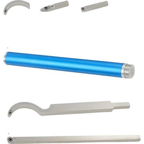 Juego de herramientas para torneado de madera, materiales duraderos, diseño ergonómico, color plata. (1/2)