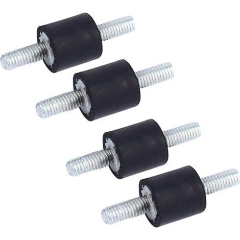 4pcs Supports D'isolateur En Caoutchouc Supports D'isolant Anti-Vibration M3 8 X 8 En Caoutchouc Isolateur Anti-Vibration Bobines Double Avec Vis (1/4)