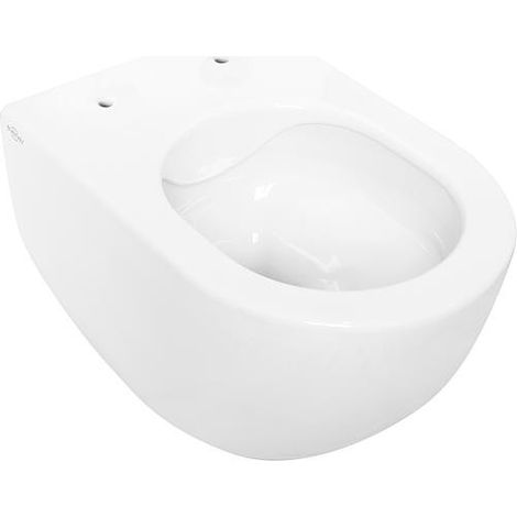 WC suspendu Elanda, sans bord de rincage, en céramique, blanc 355x340x515mm (1/4)