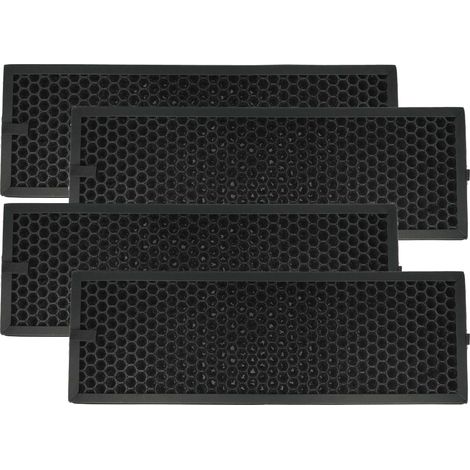 vhbw 4x Aktivkohlefilter Ersatz für Braun BRFV1E für Luftreiniger - Luftfilter Schwarz