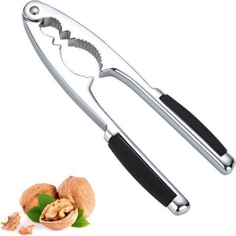 (Schwarzer) Nussknacker – Größe nicht spezifiziert – 17 x 4,6 cm – Rutschfestes Silikon – Zinklegierung – Multifunktional (1/4)