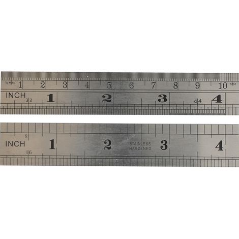 F124MEe Steel Rule 600mm / 24in (1/4)