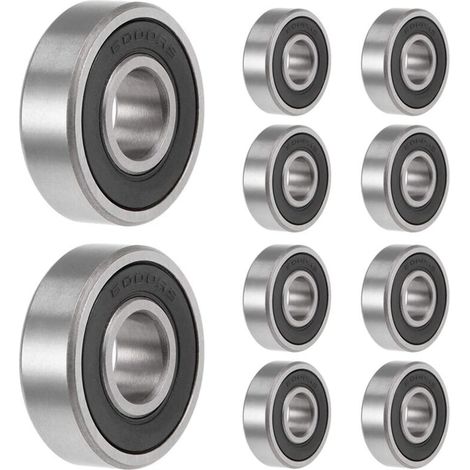 10 pezzi Cuscinetti a sfere a gola profonda con tenuta in gomma 6000-2RS 10x26x8mm Cuscinetti a sfere a gola profonda 6000-2RS - Crezuo