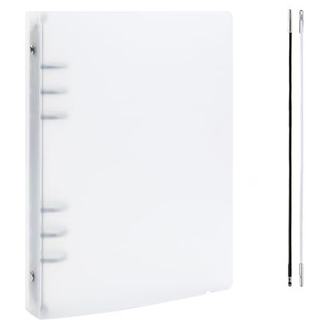 Couverture de classeur A5 à 6 anneaux en PVC souple transparent pour carnet rechargeable avec surface mate pour le stockage des tampons et des matrices (transparent) (1/4)