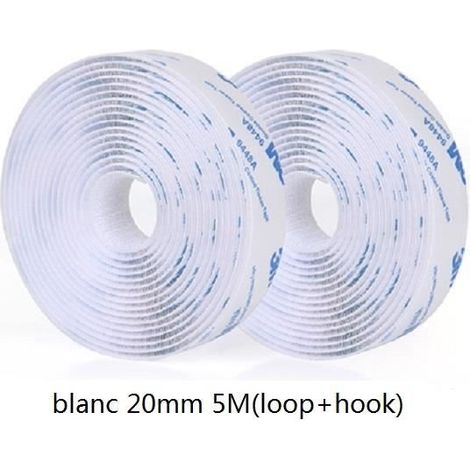 (Weißes) doppelseitiges Klebeband – 20 mm – extra stark – vielseitig einsetzbar – 5 m (1/4)