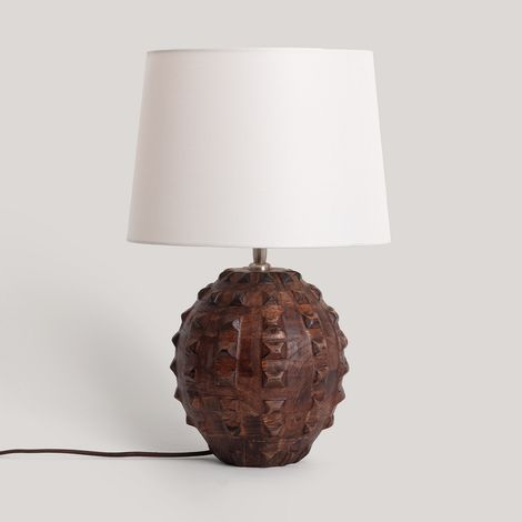 LED Tischlampe  aus Holz Samesh II ILUZZIA Weiß