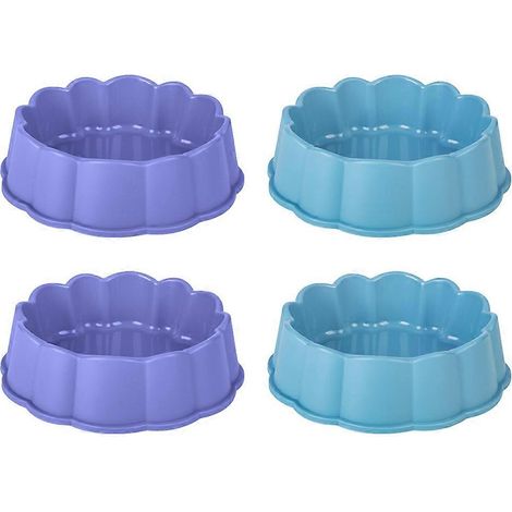 Lot de 4 gamelles en plastique pour chiens et chats, adaptées aux chats, chiens et petits animaux - Style 2-L (1/5)