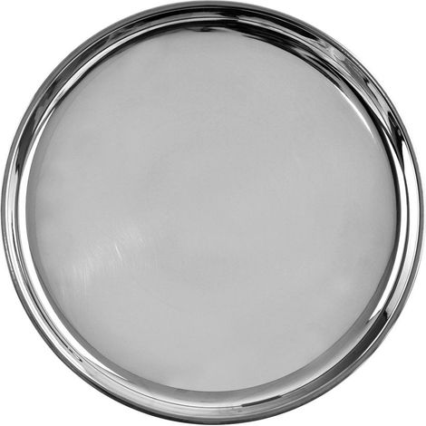 Vassoio in acciaio da cucina, piatto da portata rotondo 28 cm (1/5)