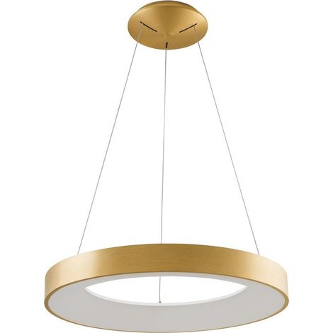 Italux Giulia - Colgante moderno LED para colgar en oro cepillado, blanco cálido 3000K 2750lm (1/3)