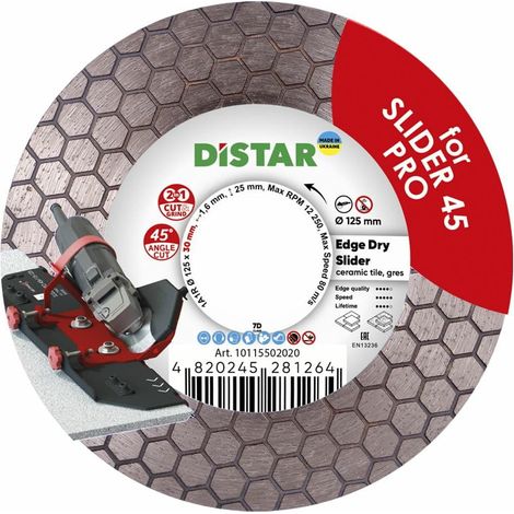 Distar edge DRY Gleit-Diamantscheibe 125 x 1,6 x 25 x 30