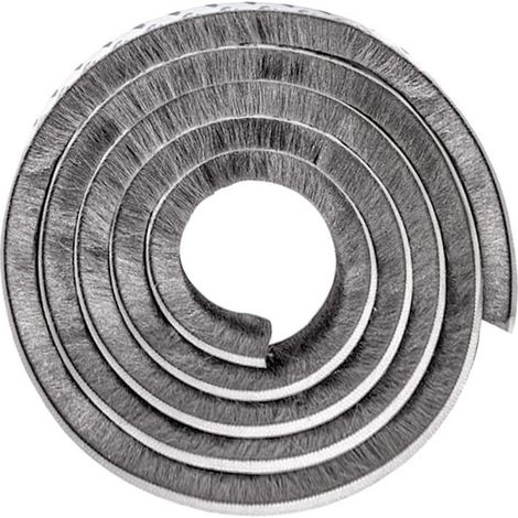 Joint Porte Joint Fenetre Isolation Joint Porte Garage Bande Etancheite Autocollante Bande de Brosse Bande Porte,Gris 10M (1/4)