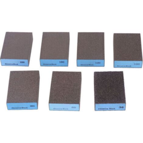 Esponja de lijado 7 piezas Kit de herramientas de bloques de lijar en seco con granos 36 60 80 100 120 180 220 (1/5)