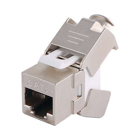Embase RJ45 sans outil Cat.6 blindé 360° - boîte de 8 - ID CABLES