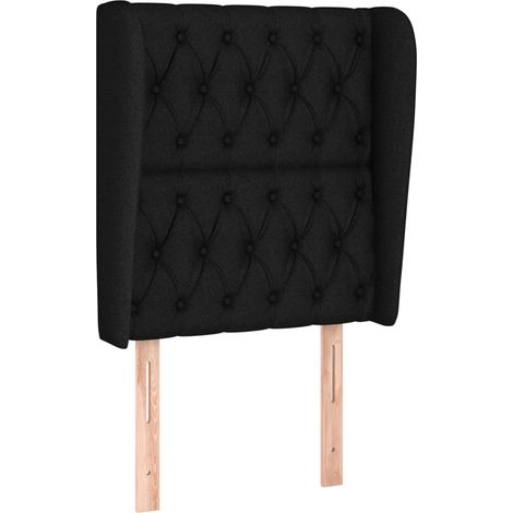 Maison Exclusive - Testiera ad Orecchio Nera 83x23x118/128 cm in Tessuto