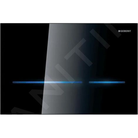 Geberit Sigma80 - Commande électronique de chasse d'eau, alimentation secteur, verre noir 116.092.SG.6 (1/2)