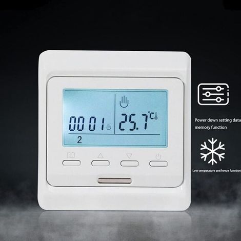 Thermostat de chauffage au sol programmable LCD 16 A 230 V Thermostat mécanique (1/4)