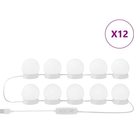 Maison Exclusive - Luces Espejo 12 pcs 4.5 x 4.5 x 4.8 cm Plástic