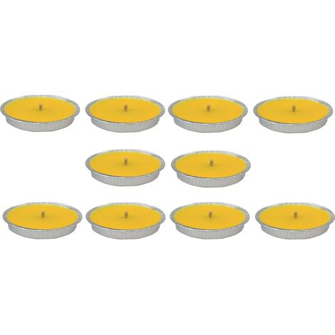 10 FIACCOLA ø cm.16x2h CANDELA ROMANA CITRONELLA ALLUMINIO NO ZANZARA FER 168953 (1/2)