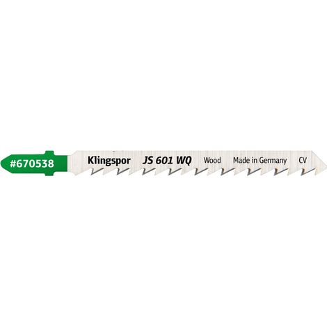 Klingspor JS 601 WQ Stichsägeblätter, 100x8x1,45mm Länge 90Crom-Vanadium 5 Stk. (1/2)