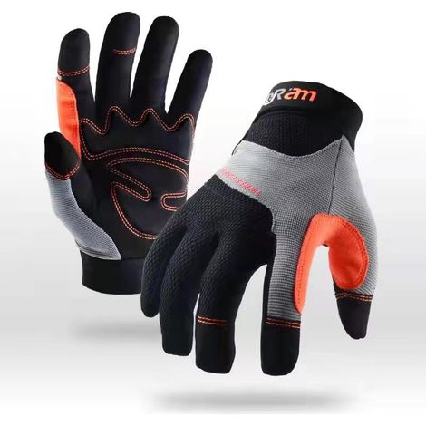 (Gris S) Gants de travail unisexes, compatibles avec les écrans tactiles, prennent en charge le multi-touch. (1/5)
