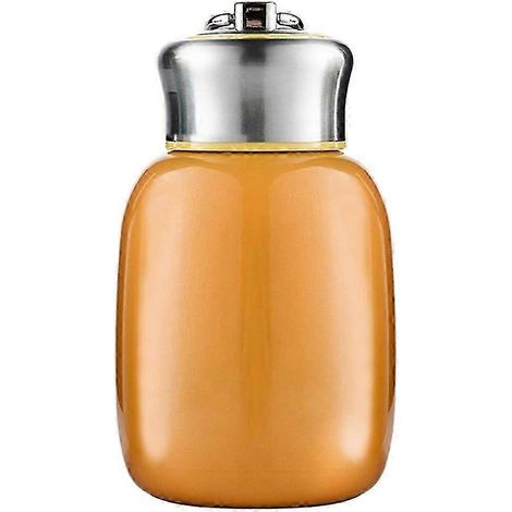200-ml-Thermosbecher für Kinder, Vakuumflasche, Mini-Wasserflasche, Reiseflasche aus Holz-Orange (1/5)
