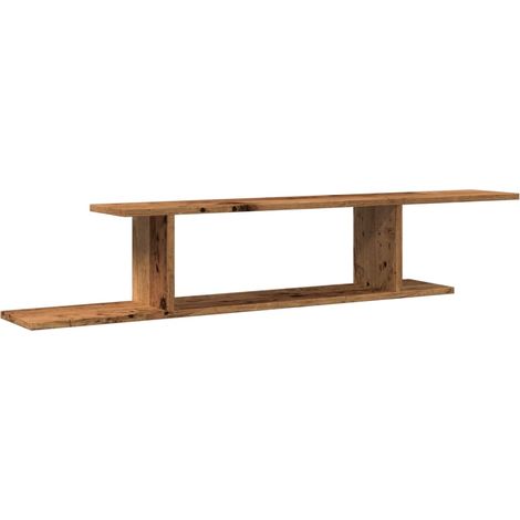 Maison Exclusive - TV-Wandregal Altholz-Optik 125x18x23 cm Holzwe
