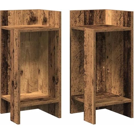 Maison Exclusive - Beistelltische 2 Stk. mit Ablage Altholz-Optik