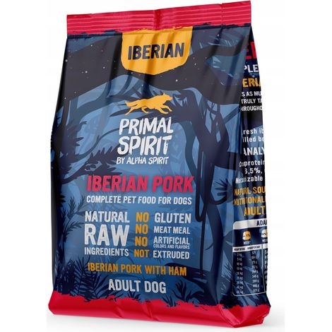 PRIMAL SPIRIT Jambon de porc ibérique 70 % – aliment semi-humide pour chiens – 1 kg (1/2)