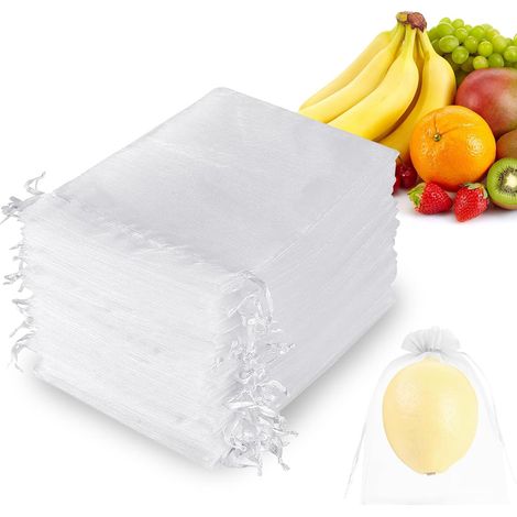 Sac de Protection Fruits - Organza - 100 sachets - 30cm x 20cm - Transparent (1/5)
