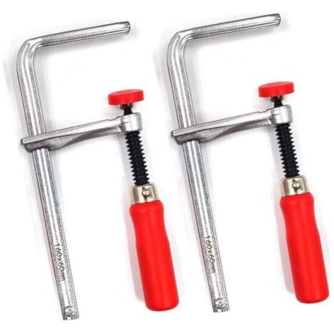 Collier de serrage rapide pour rails et systèmes MFT, capacité de 160 mm x profondeur de gorge de 60 mm, lot de 2 (1/4)