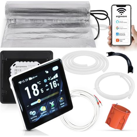 Heizmatte für Laminat + Thermostat 10 m² Elektroheizung für Laminat