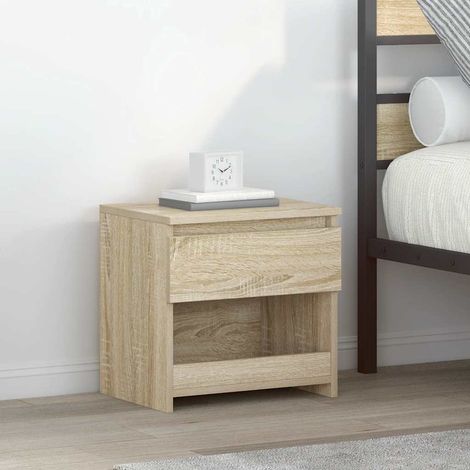 Tables de chevet 2 pcs-Lot de 2 Table de nuit Chêne sonoma 40x30x39 cm Aggloméré 280066 (1/5)