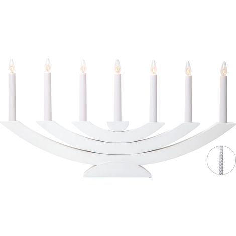 Lichterbogen -Navida', lackiertes Kiefernholz, 7-flammig, Netzbetrieb, weiß, B 60cm (1/3)